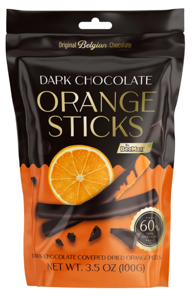 BeeMax Dark Chocolate Orange Sticks 3.5oz 12ct